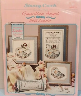 Guardian Angel Birth Sampler 1 Cross Stitch Pattern Projects By Stoney Creek - Image 1 of 4