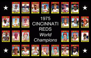 1975 CINCINNATI REDS Custom Baseball Card POSTER Man Cave Decor Fan Xmas Gift 75 - Picture 1 of 2