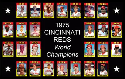 1975 CINCINNATI REDS World Series POSTER Memorabilia Decor Fan Xmas Gift 75 - Image 1 of 2