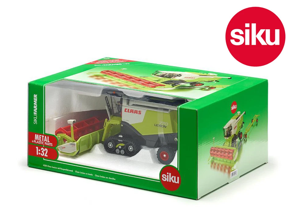 Siku 4258 Claas Lexion 770 Combine on Rubber Tracks with Trailer 1:32 Die-Cast - Image 1 of 3