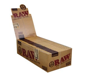 10x RAW Classic Single Wide hojas cortas papeles cortos sin blanquear 100 - Imagen 1 de 2