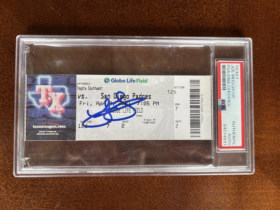Joe Musgrove SIGNED No Hitter Ticket 4/9/21 San Diego Padres PSA DNA COA - Image 1 of 1