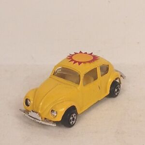 Zylmex D20 Volkswagon VW Beetle Diecast Sun Bug Vintage Yellow Made In Hong Kong
