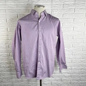 Polo de Ralph Lauren Regent Calce Clásico Rayas Camisa Abotonada Púrpura 16 34/35 - Imagen 1 de 6