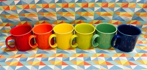 NEW FIESTAWARE 12 oz JAVA Mug set of 6 Mixed Colors Fiesta FREE SHIPPING  - Picture 1 of 4