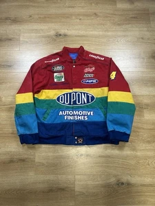 Vintage DuPont Dale Earnhardt NASCAR bunte Rennjacke - Größe XL - Bild 1 von 6