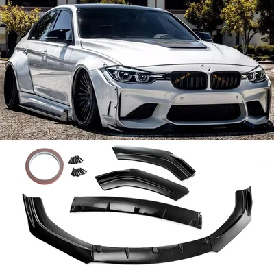 Universal For BMW Carbon Fiber Car Front Bumper Lip Spoiler Splitter Body Julsvh Foto 1 de 4