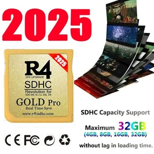 2025 R4 Gold Pro SDHC for DS/3DS/2DS/NDS Revolution Cartridge + USB - Picture 1 of 11