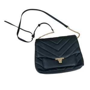 A New Day Crossbody Strap Soft Faux Leather Handbag Purse Black Small - Picture 1 of 11