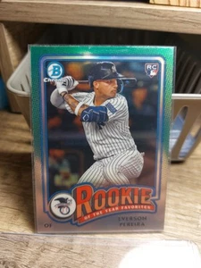 2024 Bowman Chrome Everson Pereira Rookie Of The Year Favorites RC #ROY-15 - Picture 1 of 2
