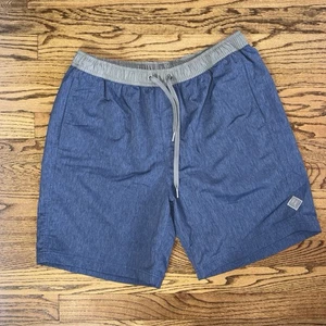 Free Fly Herren blau Stretch Kordelzug Performance Taschen Sport Shorts Größe L - Bild 1 von 16