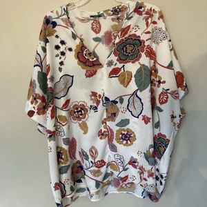 Jodifl Floral V-Neck Blouse; Size 2X - Picture 1 of 4