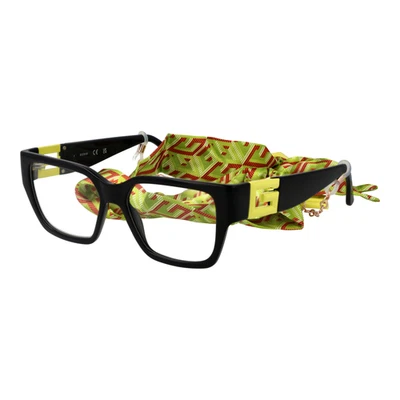 Guess Eyeglasses Frames Black Rectangular Yellow Chain GU2987 041 54mm - Image 1 of 3