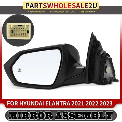 Espejo retrovisor eléctrico para conductor con punto de fijación para Hyundai Elantra 2021-2023 construido en Corea/Estados Unidos Foto 1 de 4
