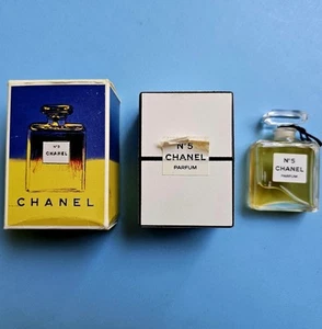 Chanel No 5 Parfum Pure Perfume Andy Warhol Limited Edition .25oz 7.5ml 3/4 Full - Picture 1 of 19