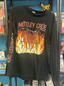 Vintage 1984 Motley Crue Shirt Long Sleeve Large Tour Rare - Picture 1 of 4