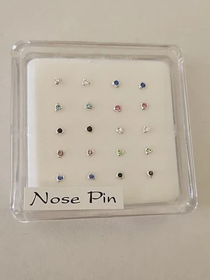 Шаровые шпильки для носа из стерлингового серебра калибра 20 размер Small. Набор из 20 предметов. Новый. - Изображение 1 из 4