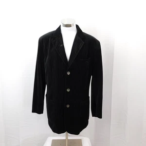 Chaqueta Blazer Armani Jeans Para Hombre Algodón Terciopelo 36, Negro-Marrón Rayas #4597 - Imagen 1 de 15