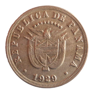 1929 PANAMA 5 CENTESIMOS -  AU - LOW MINTAGE HIGH VALUE Coin - Lot N5 - Image 1 of 2