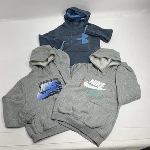 Hooded Sweaters Boys Size 7 Youth XS Lot Of 3 Nike Under Armour - Picture 1 of 8