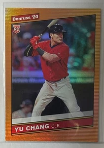 2020 Donruss #259 Yu Chang Holo Orange RC Cleveland Indians - Picture 1 of 2