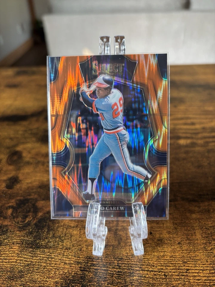 2023 Panini Select - Premier Level Rod Carew #181 Orange Flash Prizm - Image 1 of 2