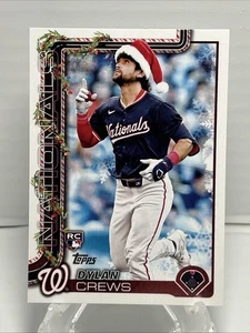 2025 Topps Holiday - Dylan Crews #H46 RC Santa Hat Image Variation - Picture 1 of 2
