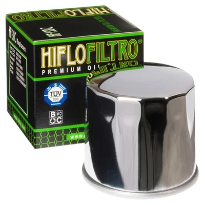 HiFlo Oil Filter-Chrome for 2008 Arctic Cat Jaguar Z1 1100 EFI Sno Pro - Image 1 of 2