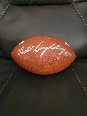 Mike Singletary #50 firmado Wilson Chicago Bears NFL Wilson Foto 1 de 4