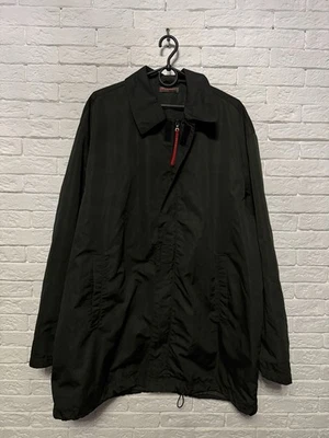 Vintage Prada Man Nylol Long Coat Collared Red Tab Sz XL - Image 1 of 4