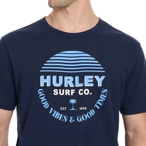 Hurley T-shirt grafica uomo vestibilità classica, colore navy, taglia - S - Foto 1 di 3