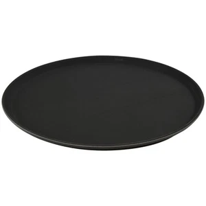 Bandeja redonda antideslizante de goma texturizada para servir bebidas 40 cm negra - Imagen 1 de 7