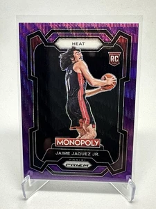 2023-24 Panini Prizm Monopoly - Jaime Jaquez Jr. #48 Purple Wave Prizm (RC) - Picture 1 of 2