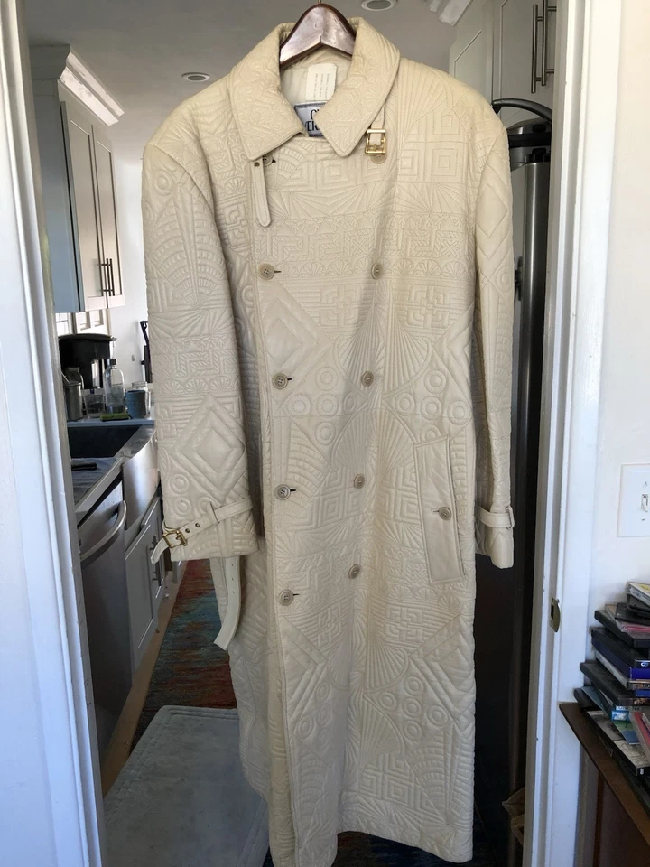 Gianni Versace Couture Leather Coat - Image 1 of 4