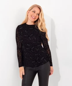 Joe Browns Women's Double-Layered Lace Top with High-Low Hemline - Picture 1 of 5