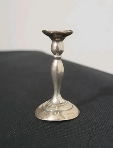 Antik 1890 London Sterling Silber Miniatur Kerzenständer W.C William Comyns 12g - Bild 1 von 16