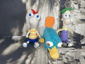 Disney Store 10 Zoll Phineas & Ferb & Perry Plüsch-Set - Bild 1 von 2