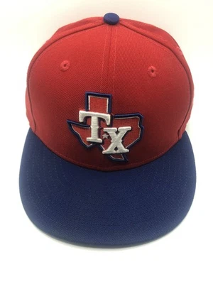 Texas Rangers New Era 59Fifty On Field Alternate Red Fitted Hat Cap Size 7 1/8 - Image 1 of 4