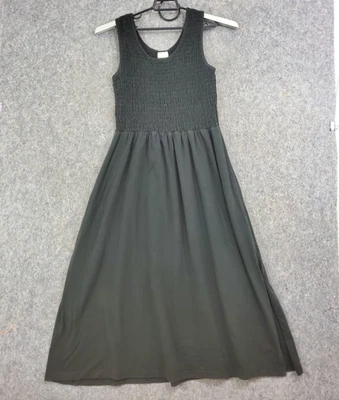 Moda Intl Dress Womens XL Black Sleeveless Smocked Bodice Maxi Casual Summer - Image 1 of 4