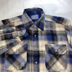 Vintage Pendleton Bordhemd Flanell Herren Medium 60er 70er Outdoor Schurwolle USA - Bild 1 von 16