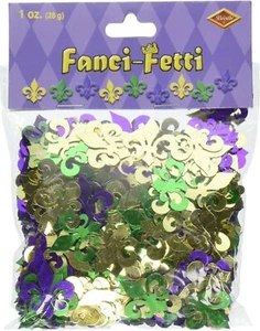 Fanci-Fetti Fleur De Lis (gold, green, purple) Party Accessory (1 Multicolor  - Picture 1 of 2
