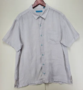 Tori Richard 100% Linen Shirt Men's XL White Short Sleeve Button Up - Picture 1 of 10