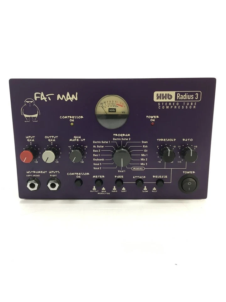 HHB FATMAN Radius 3 Stereo Tube Compressor Blue Analog Very Good - Image 1 of 4