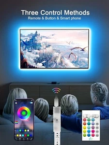 TV Backlights, 13.1FT LED Lights for 32-65 Inch TV,RGB TV LED Lights Behind, Mus - Picture 1 of 7