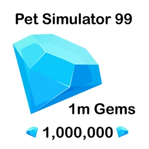 PET SIMULATOR 99 (PET SIM 99 PS99) - Gems or Diamonds 1M Fast Delivery - Picture 1 of 1