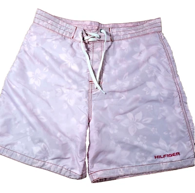 Pantalones Cortos de Natación Tommy Hilfiger Para Hombre Talla M Rosa Floral Nylon Malla Forrados Playa Foto 1 de 4