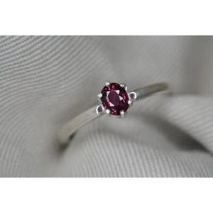 Certified Ruby Ring 0.48ct Red July Birthstone Jewelry Real Genuine Natural RR32 - Picture 1 of 5