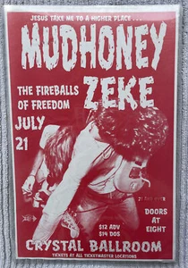 Póster de concierto Mudhoney Zeke bolas de fuego de la libertad salón de baile de cristal - Imagen 1 de 7