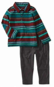 TEA COLLECTION gestreifte Polo-/Indigohose – neu mit Etikett Jungen 18-24 Monate - Bild 1 von 1