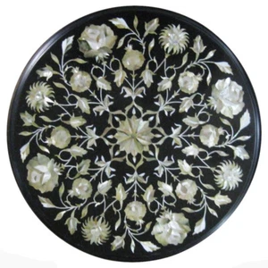 12" round marble Table Top pietra dura marquetry art handmade work home decor - Picture 1 of 2